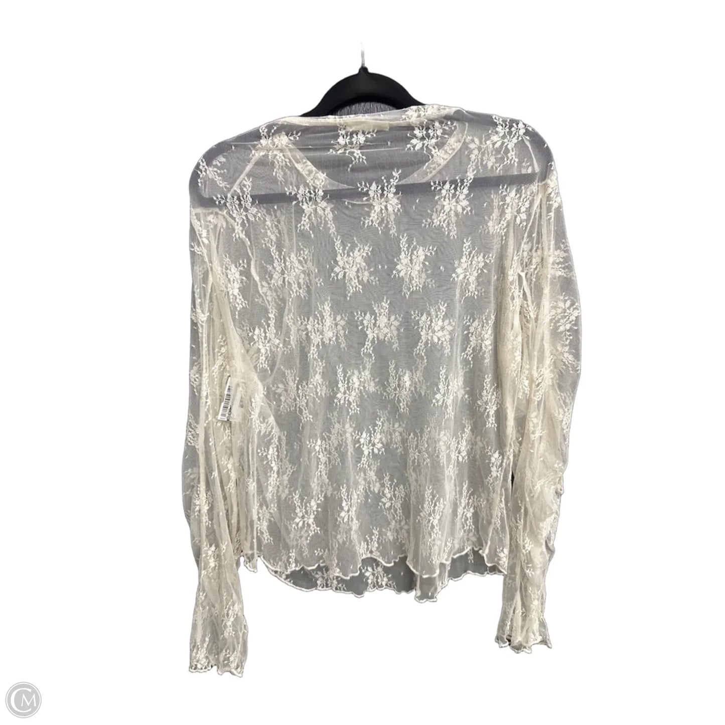Top Long Sleeve By Baevely In Cream, Size: 2x