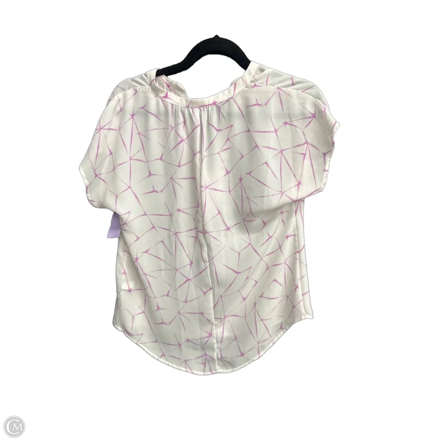 Top Short Sleeve By Apt 9 In Purple & White, Size: Xs