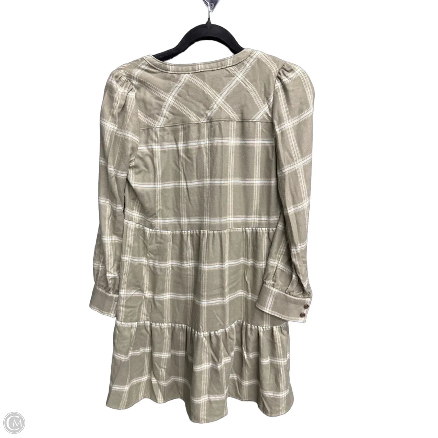 Dress Casual Midi By Loft In Plaid Pattern, Size: Xs