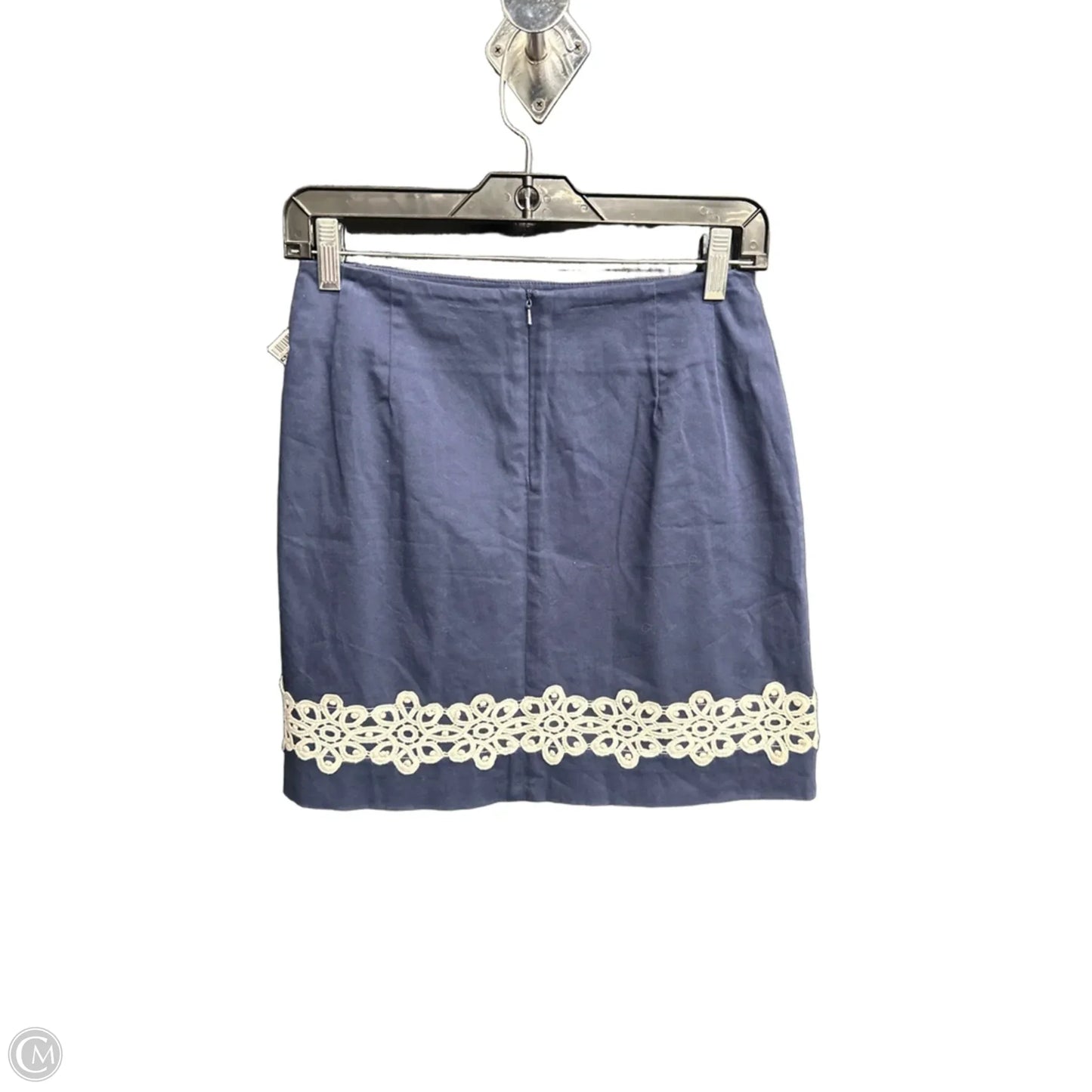 Skirt Designer By Lilly Pulitzer In Blue & White, Size: 0