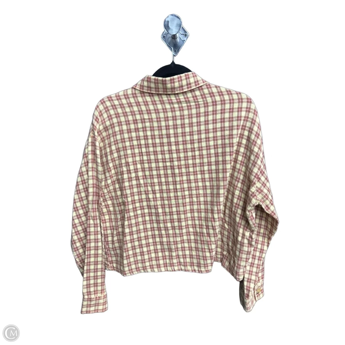 Top Long Sleeve By Altard State In Plaid Pattern, Size: L
