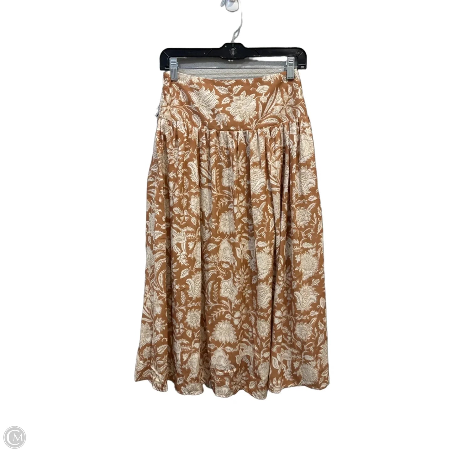 Skirt Maxi By Clothes Mentor In Brown & Cream, Size: 2