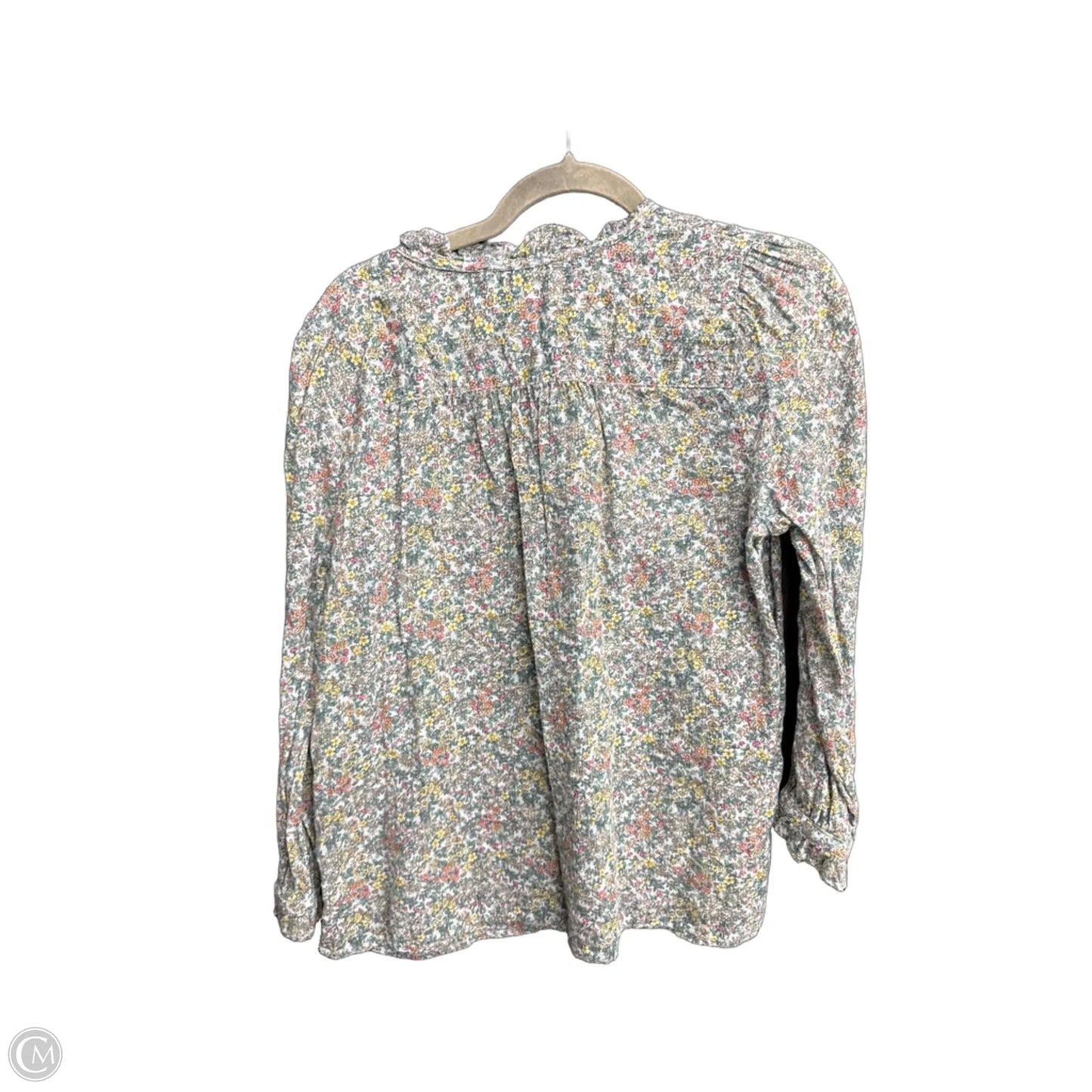 Top Long Sleeve By Loft In Floral Print, Size: S