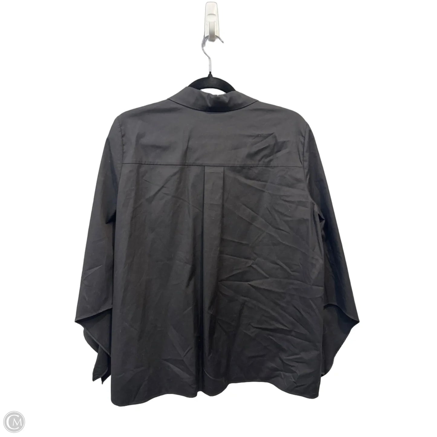 Top Long Sleeve Designer By Lafayette 148 In Black, Size: M