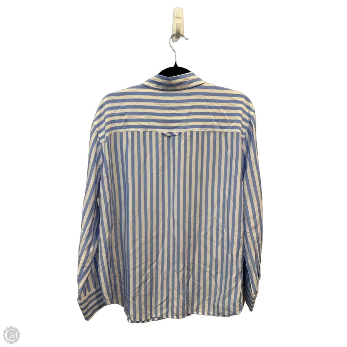 Blouse Long Sleeve By Clothes Mentor In Striped Pattern, Size: L