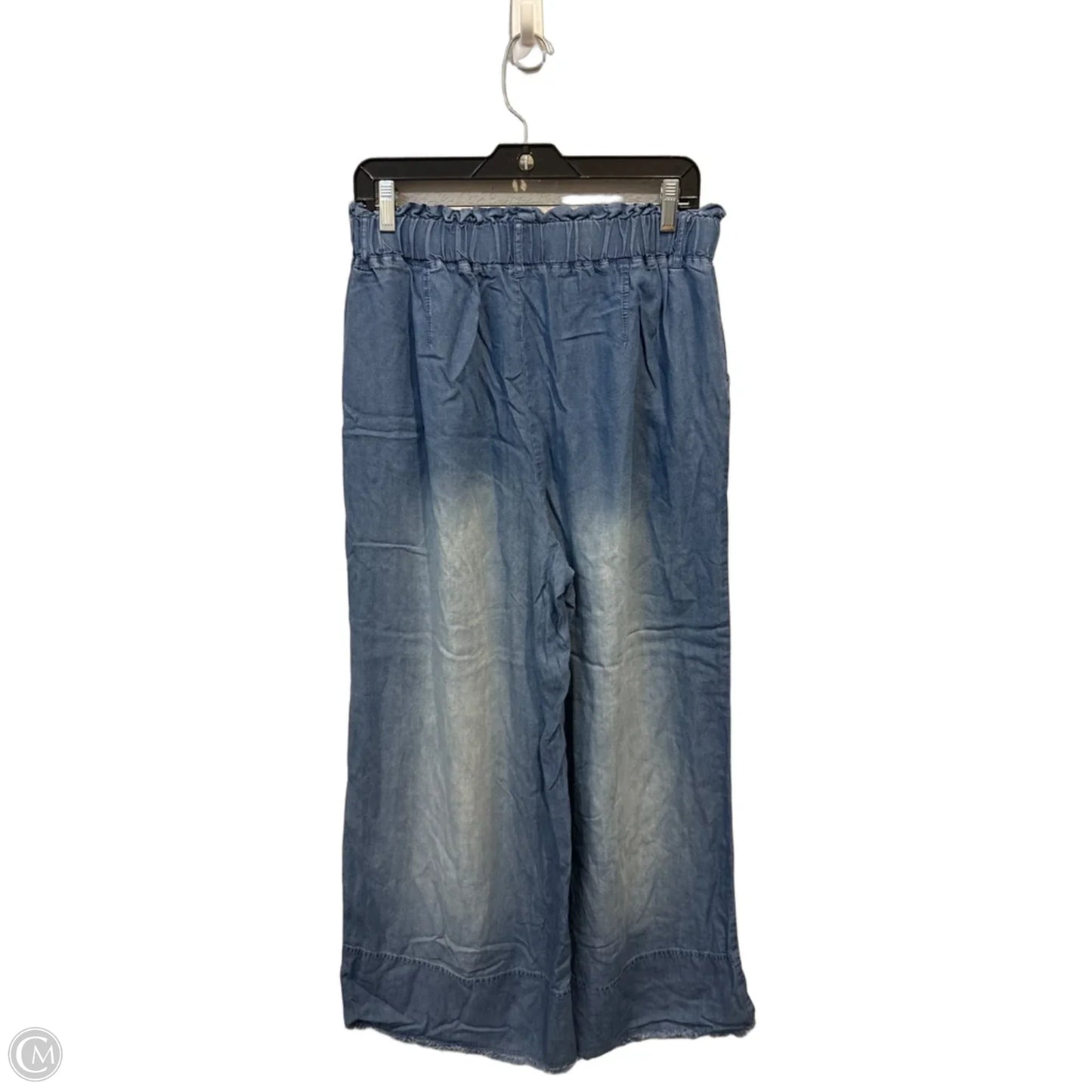 Pants Wide Leg By Zenana In Blue Denim, Size: L