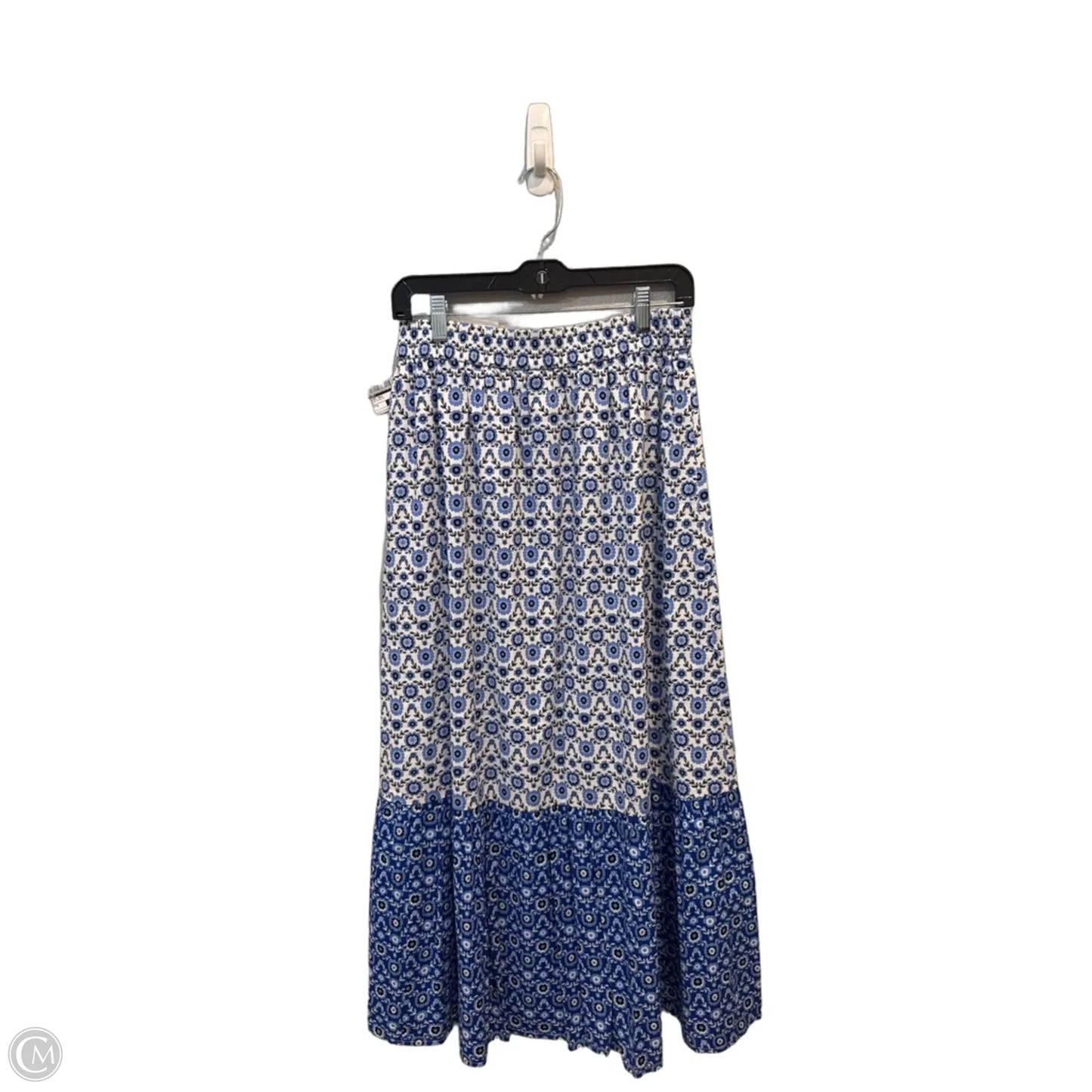 Skirt Maxi By Loft In Blue & White, Size: S