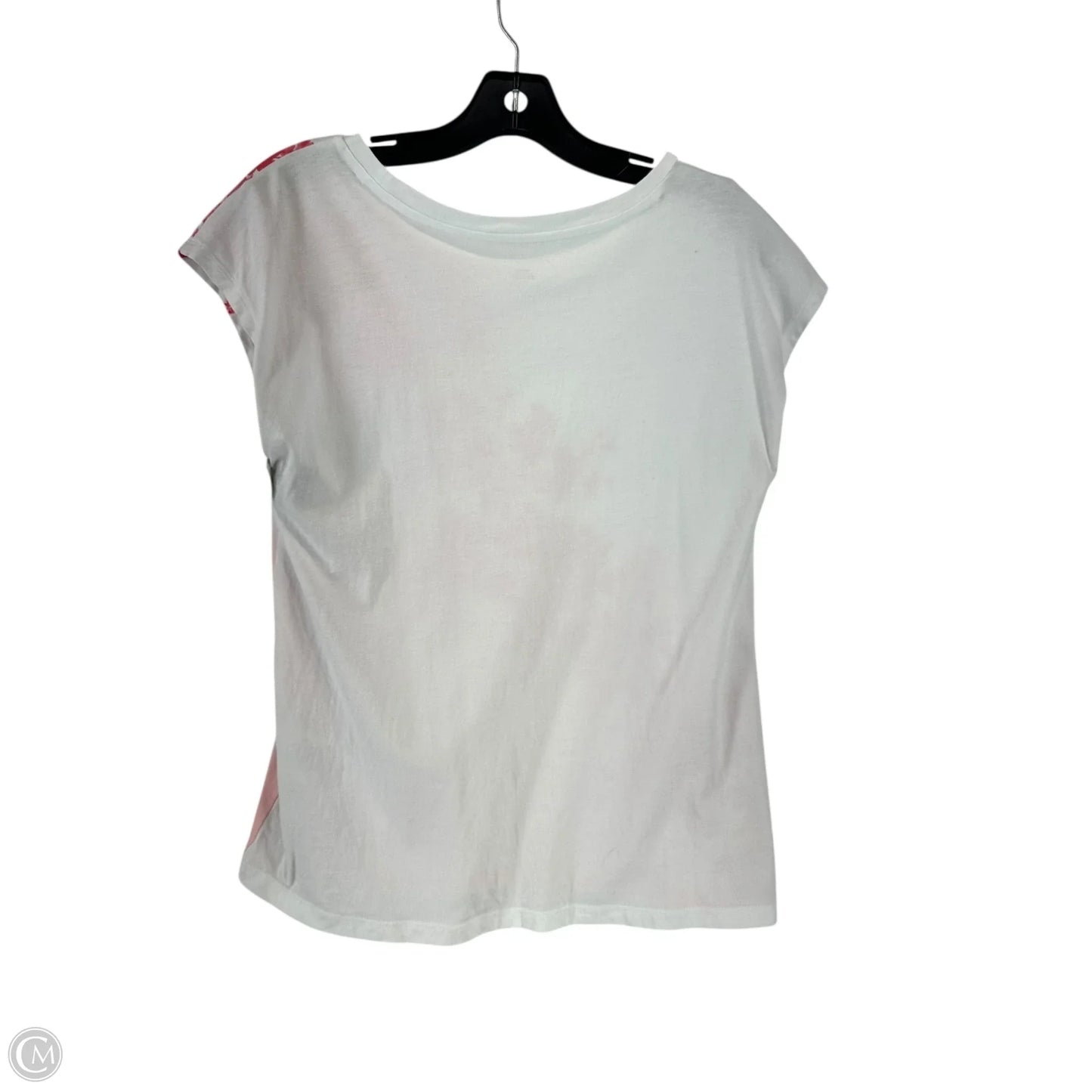 Top Short Sleeve By Tommy Hilfiger In Pink & White, Size: S