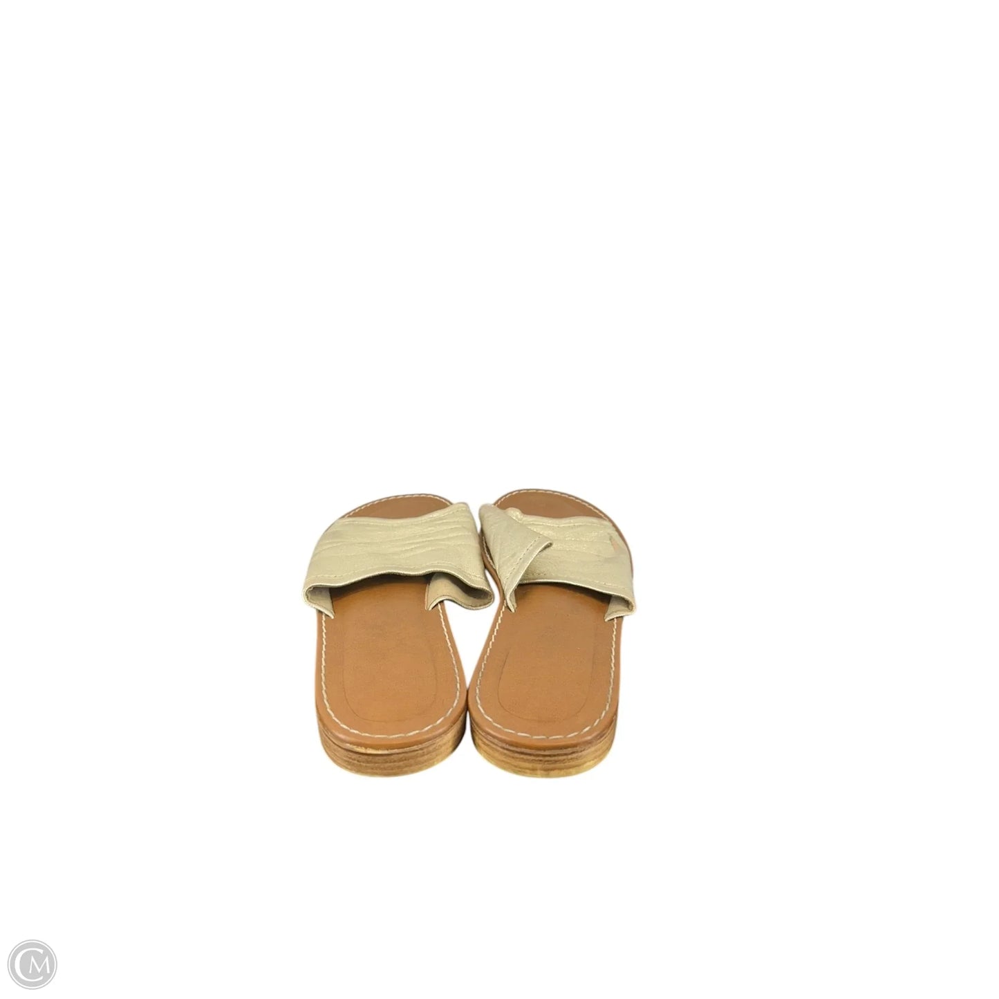 Sandals Flats By Clothes Mentor In Gold, Size: 7