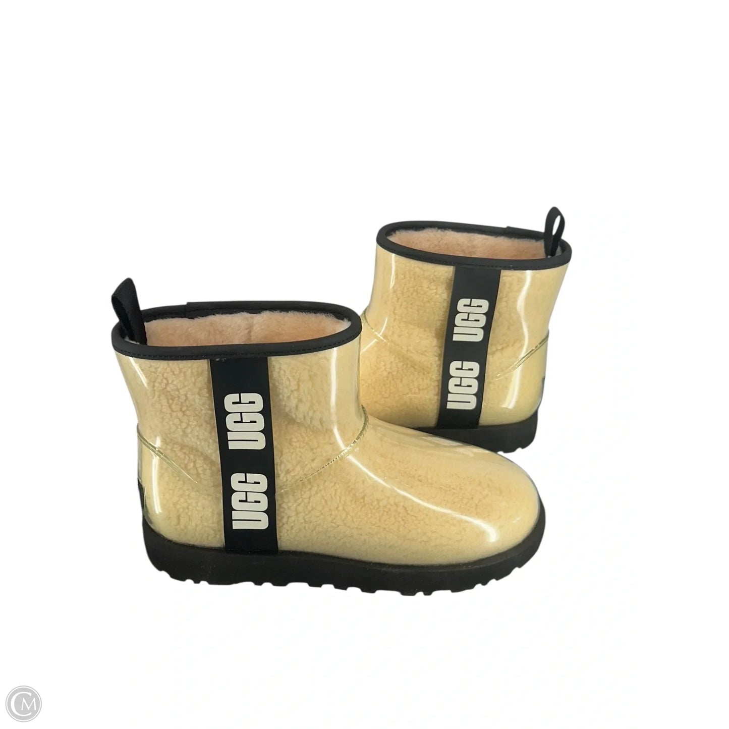Boots Designer By Ugg In Black & Cream, Size: 9