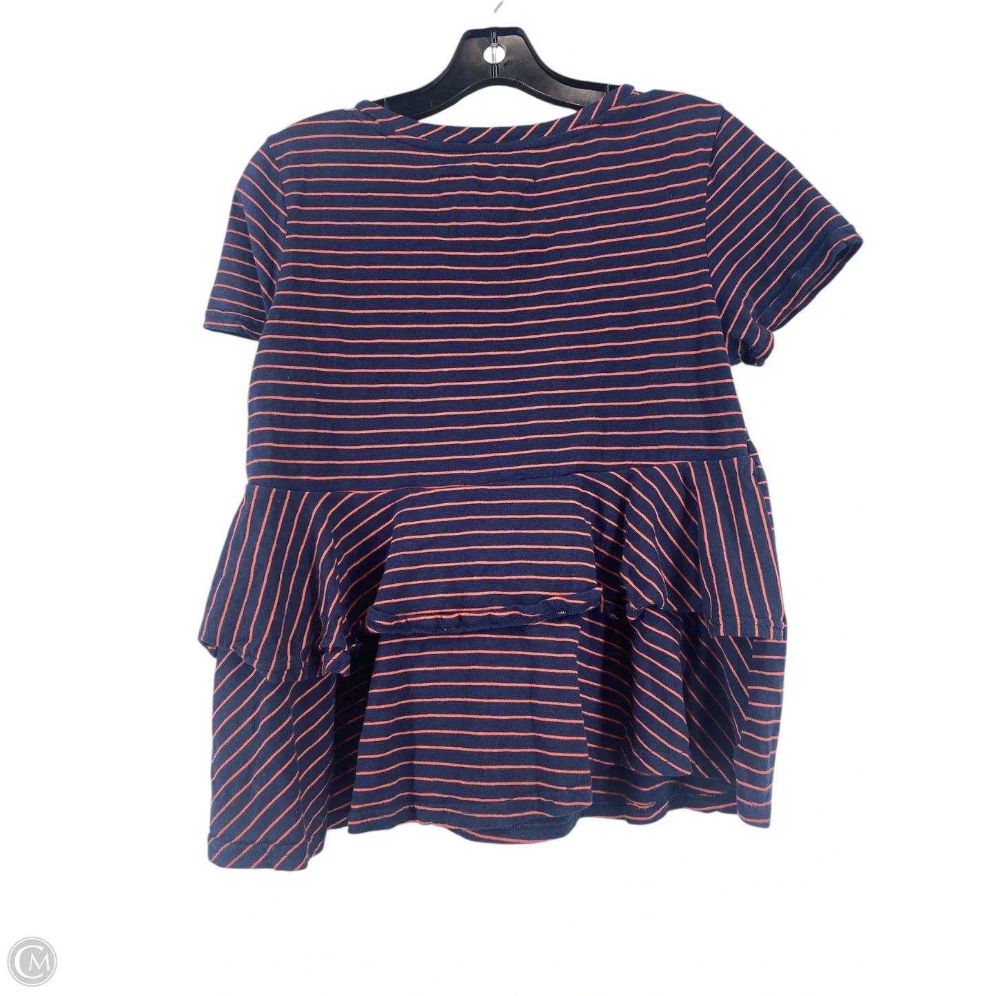 Top Short Sleeve By Anthropologie In Striped Pattern, Size: S