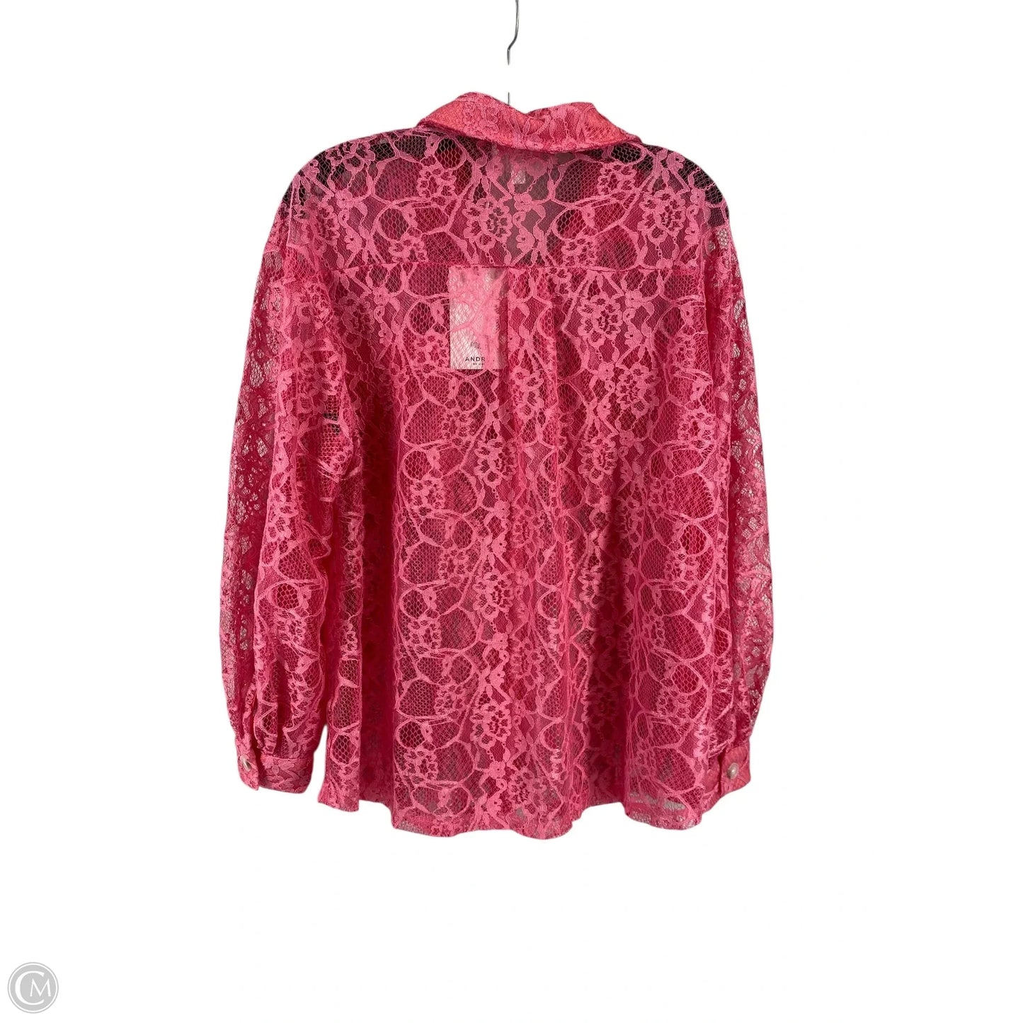 Top Long Sleeve By Andree By Unit In Pink, Size: M