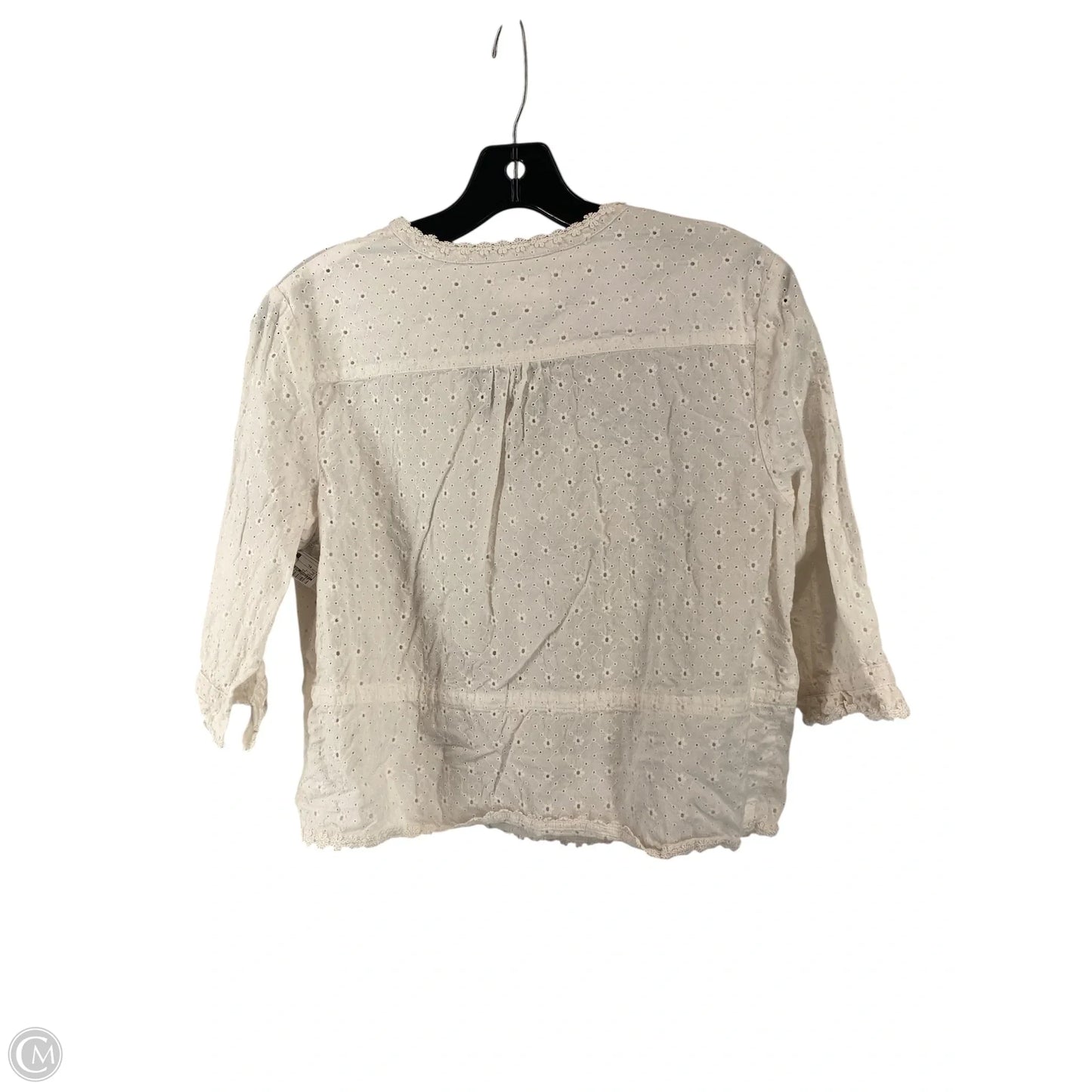 Top Short Sleeve By Isaac Mizrahi In White, Size: Xl