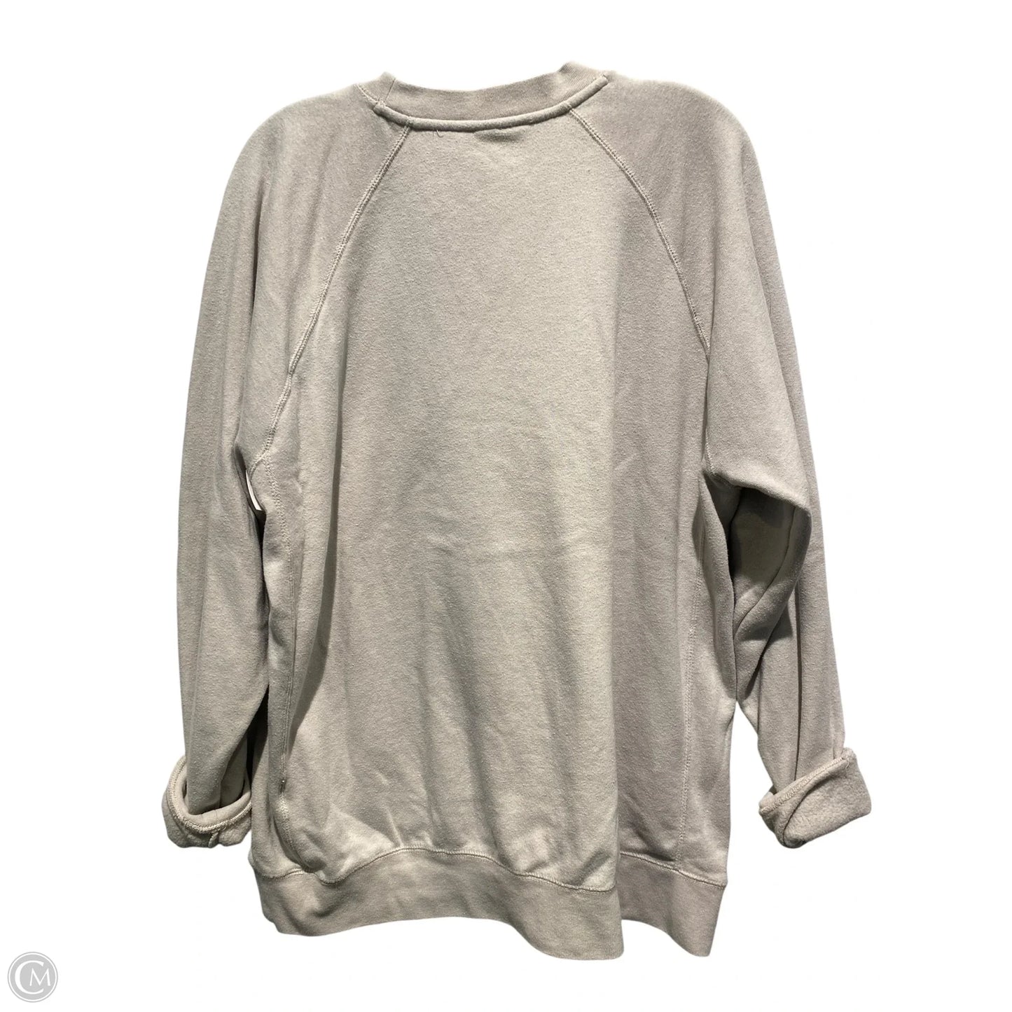 Sweatshirt Crewneck By Clothes Mentor In Cream, Size: Xl