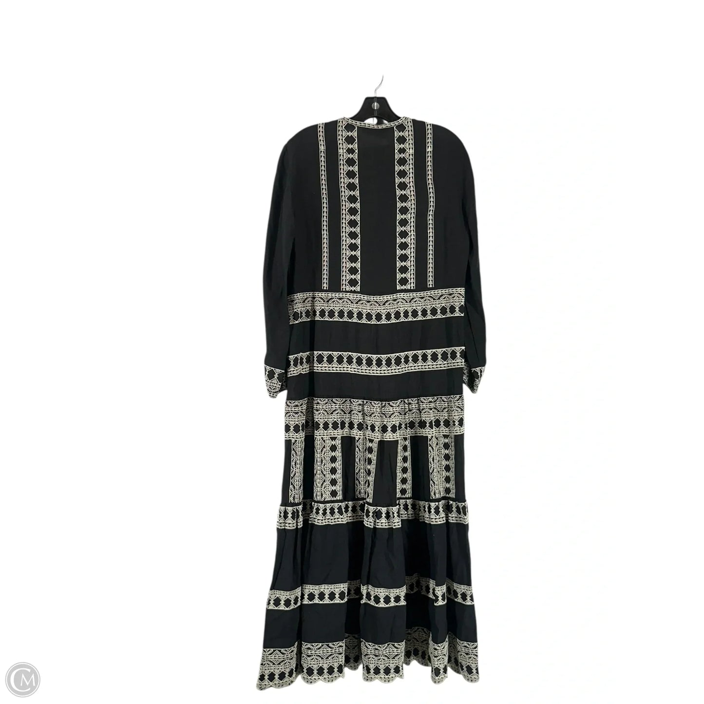 Dress Casual Maxi By Zara In Black & Cream, Size: M