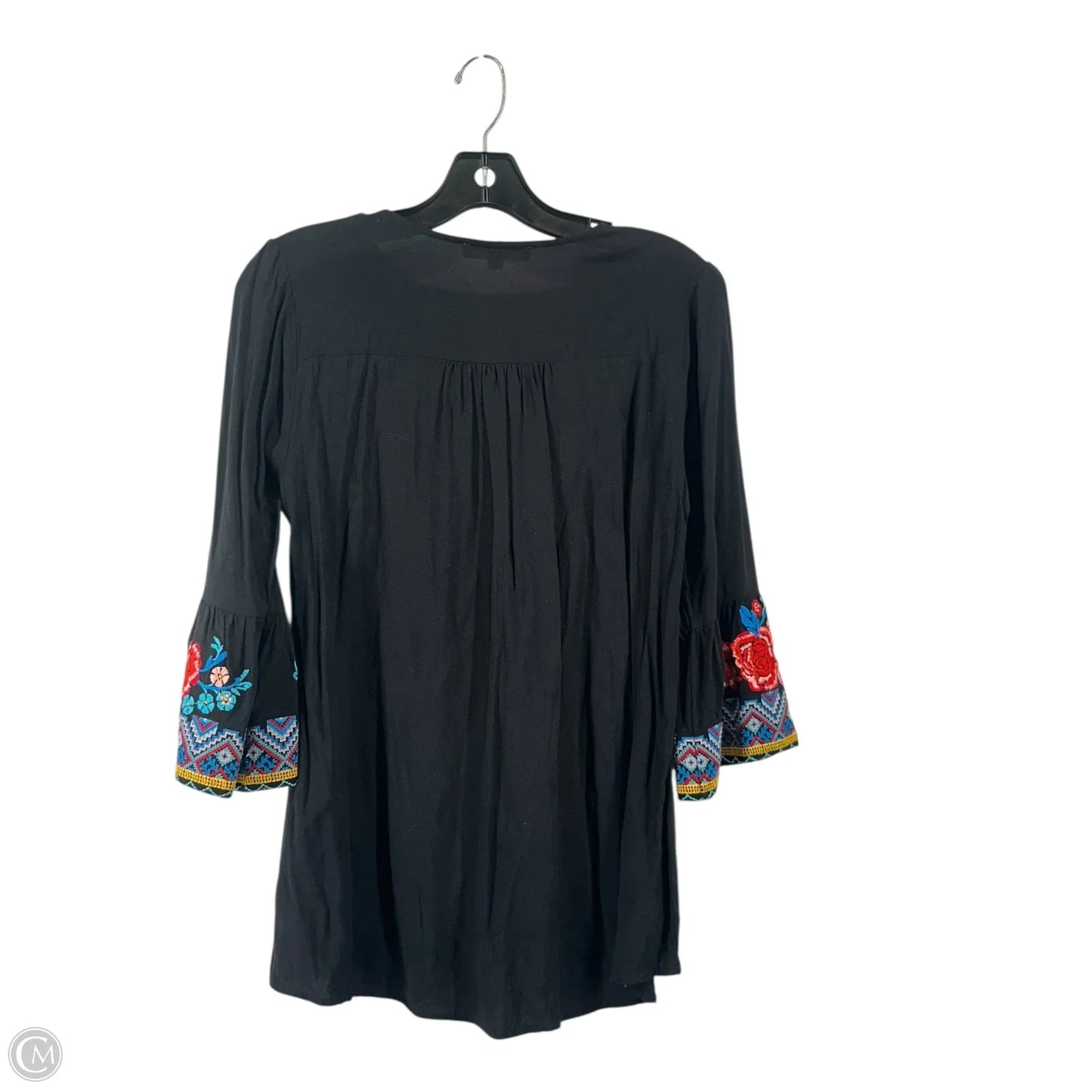 Top Long Sleeve By Andree By Unit In Black, Size: S