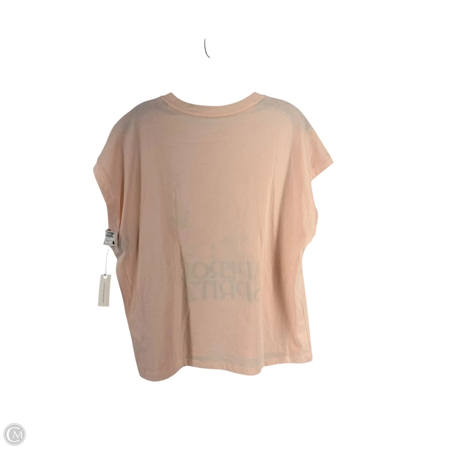 Top Short Sleeve By Anthropologie In Orange, Size: M