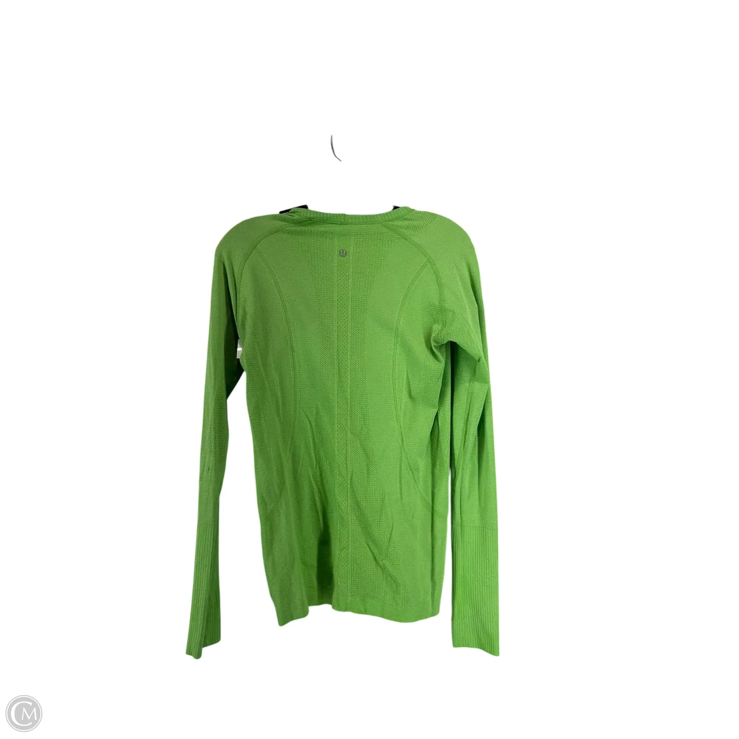 Athletic Top Long Sleeve Collar By Lululemon In Green, Size: M