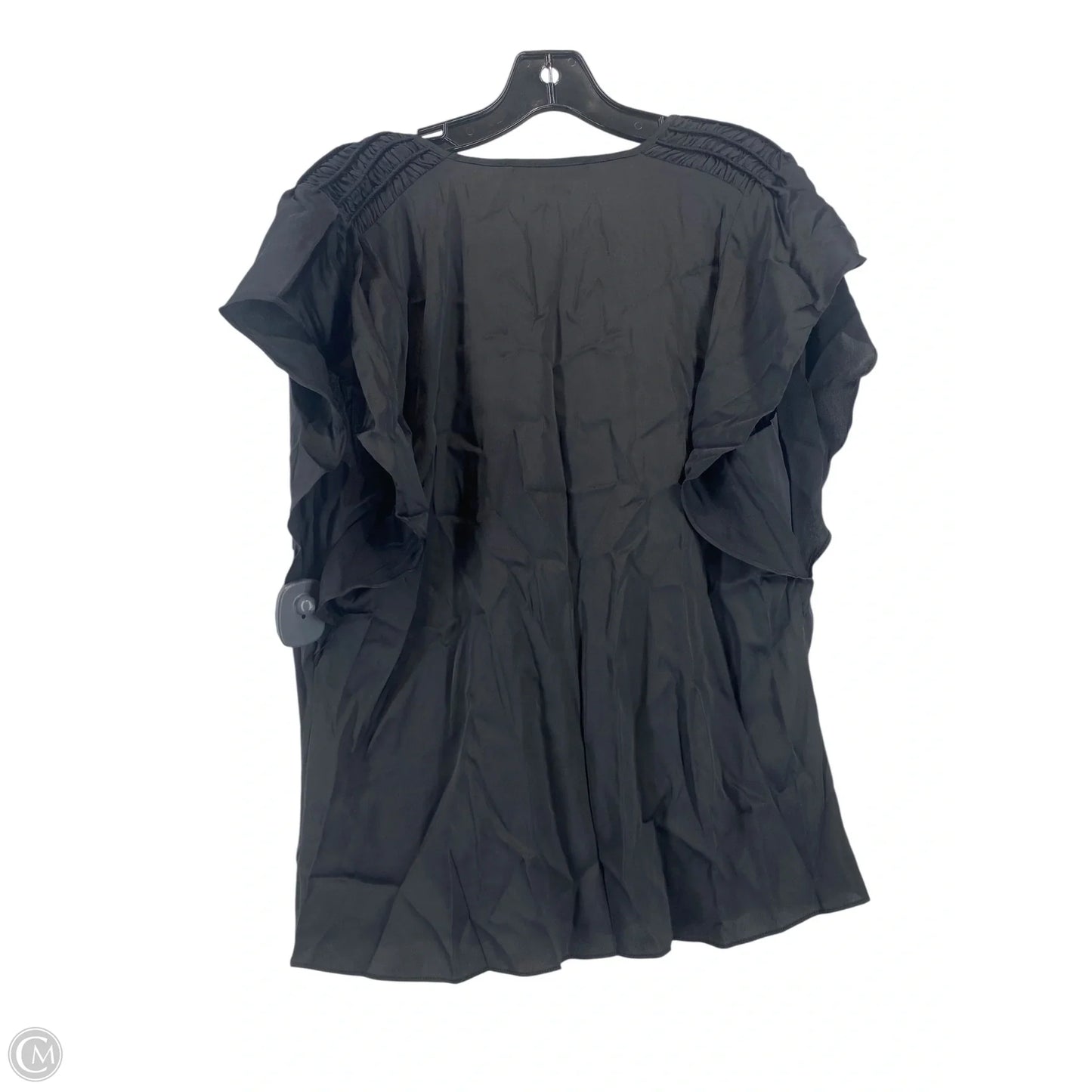 Blouse Short Sleeve By White House Black Market In Black, Size: L