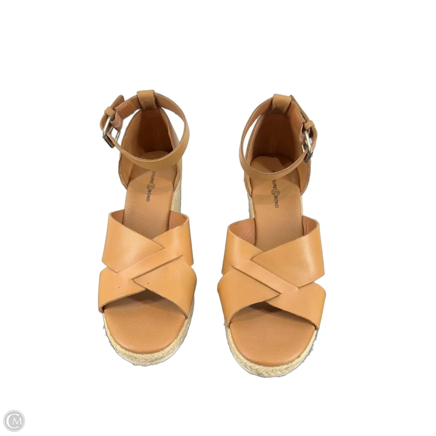 Sandals Heels Wedge By Treasure And Bond In Brown, Size: 8