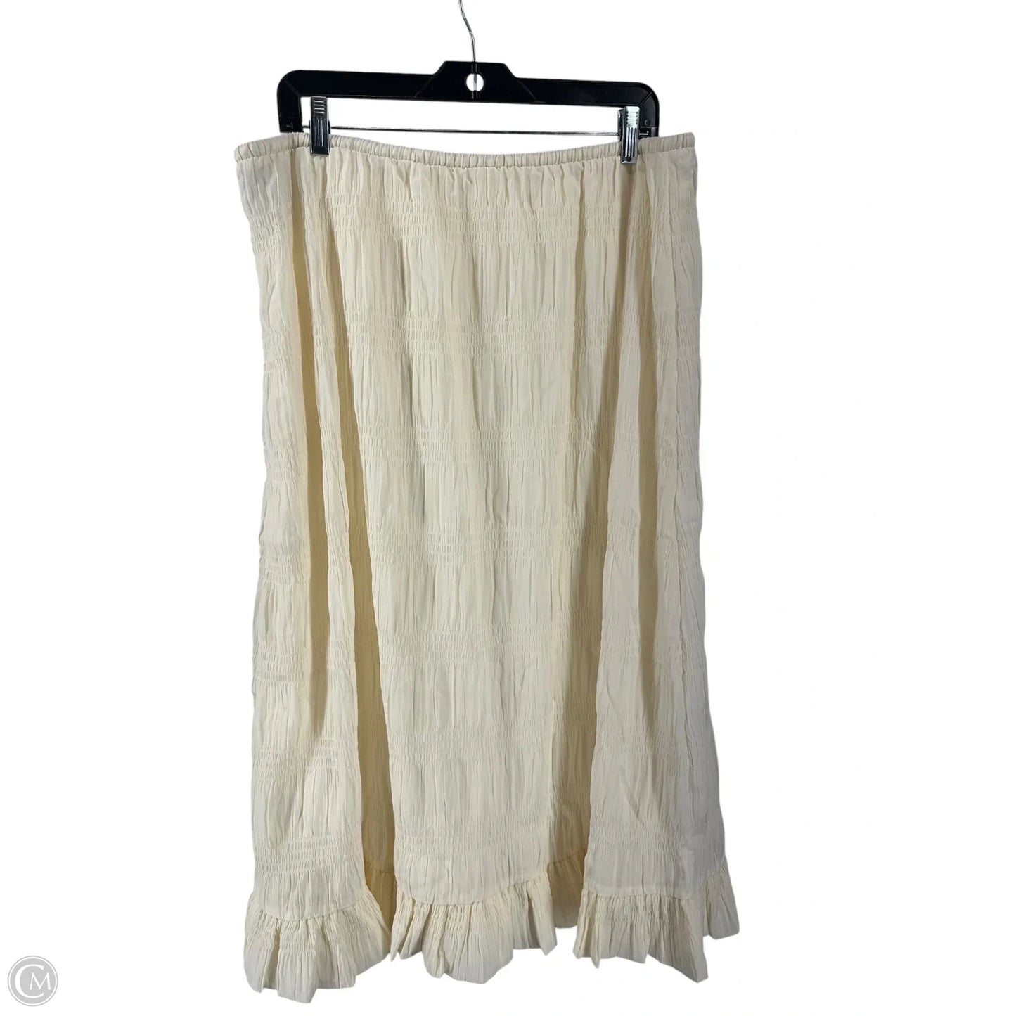 Skirt Maxi By Clothes Mentor In Cream, Size: Lp