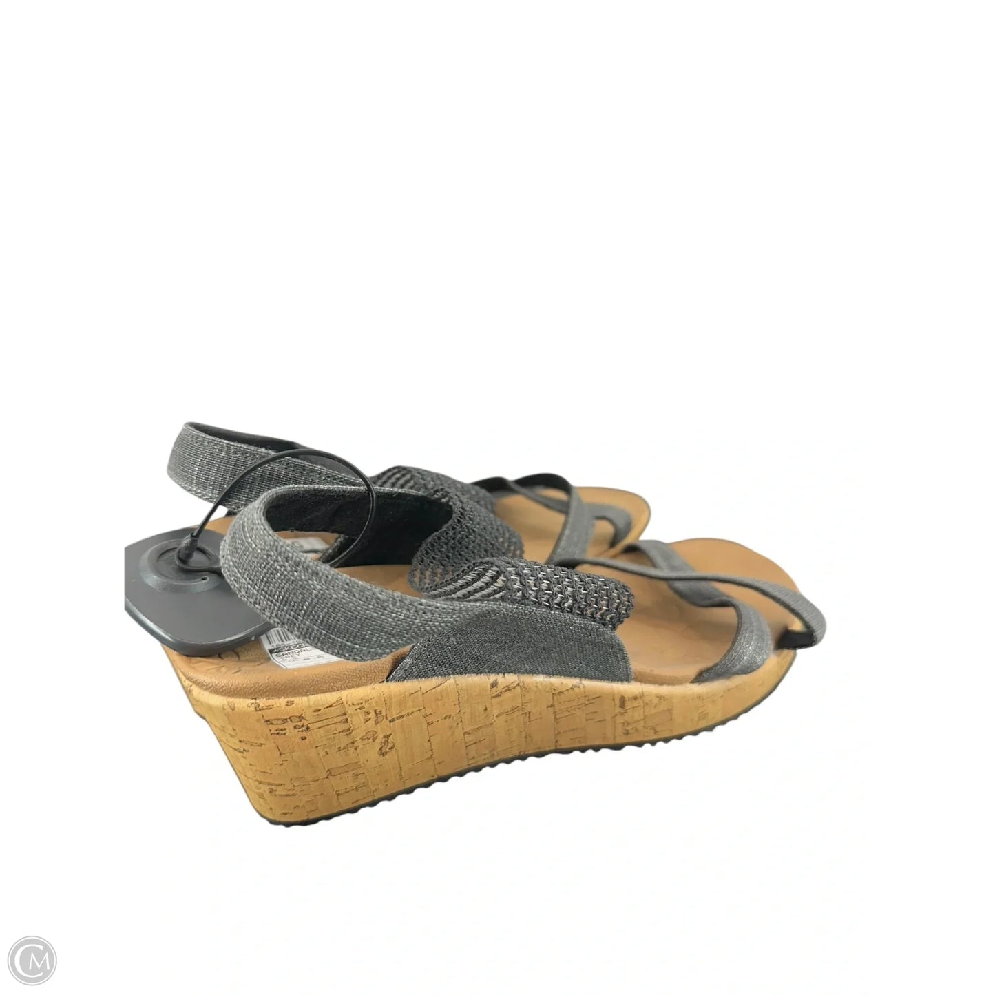 Sandals Heels Wedge By Skechers In Grey, Size: 9.5