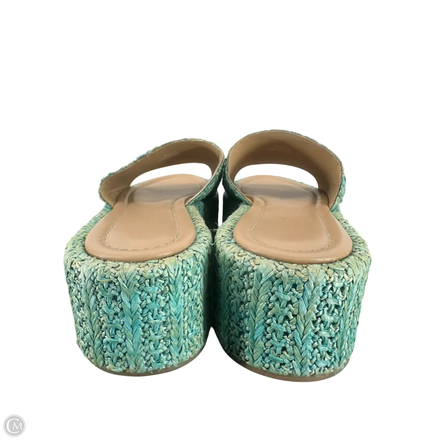 Shoes Heels Wedge By Saint Germain In Green, Size: 10