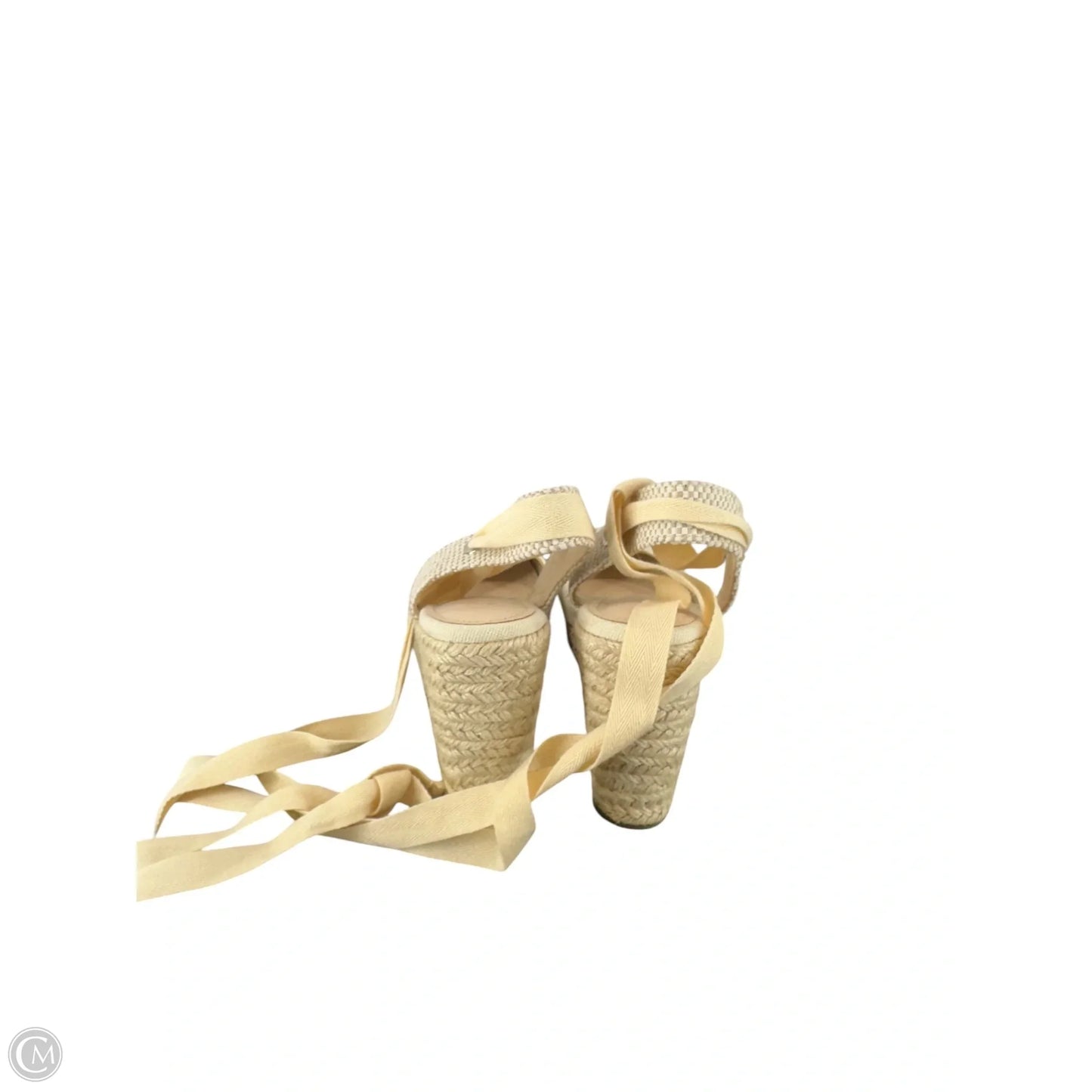 Sandals Heels Block By Clothes Mentor In Cream, Size: 6