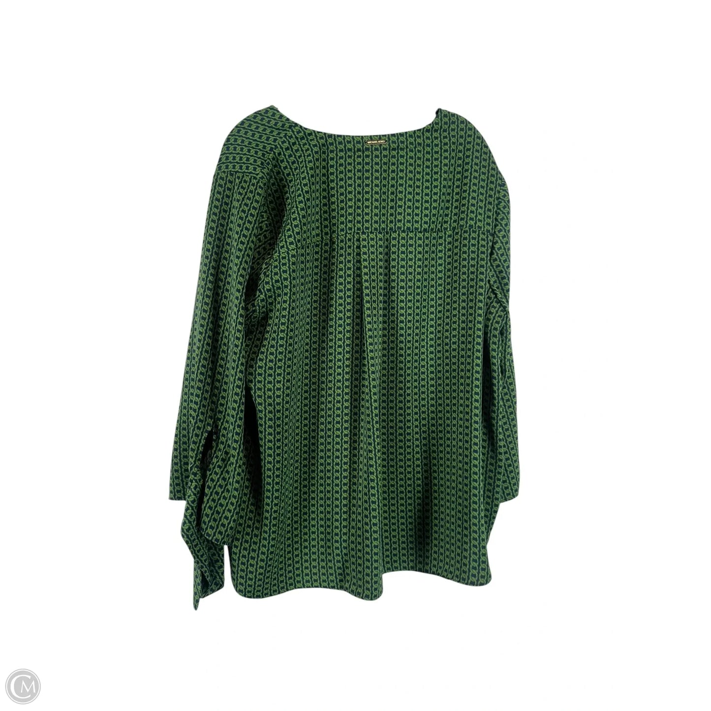 Top Long Sleeve By Michael By Michael Kors In Green, Size: 2x
