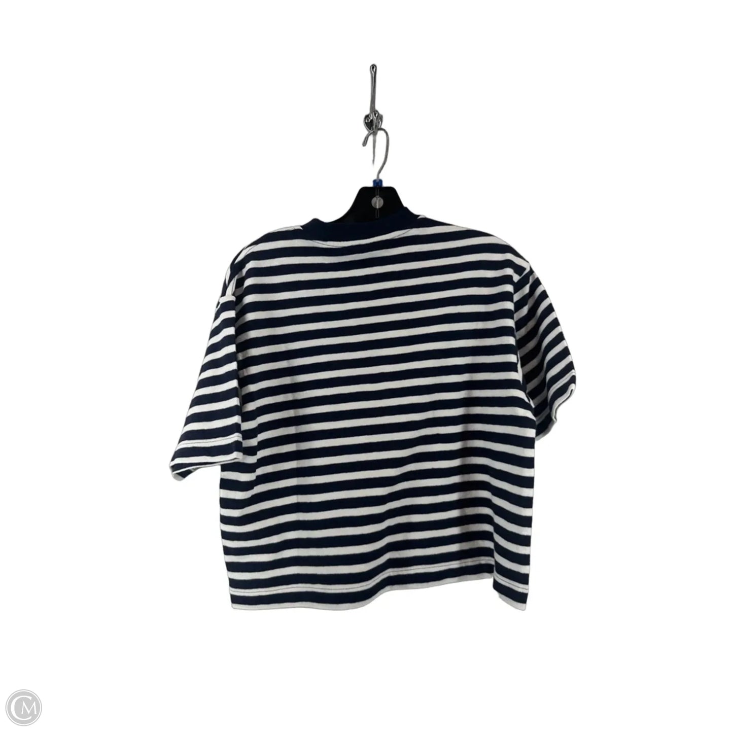 Top Short Sleeve By Madewell In Striped Pattern, Size: Xxs