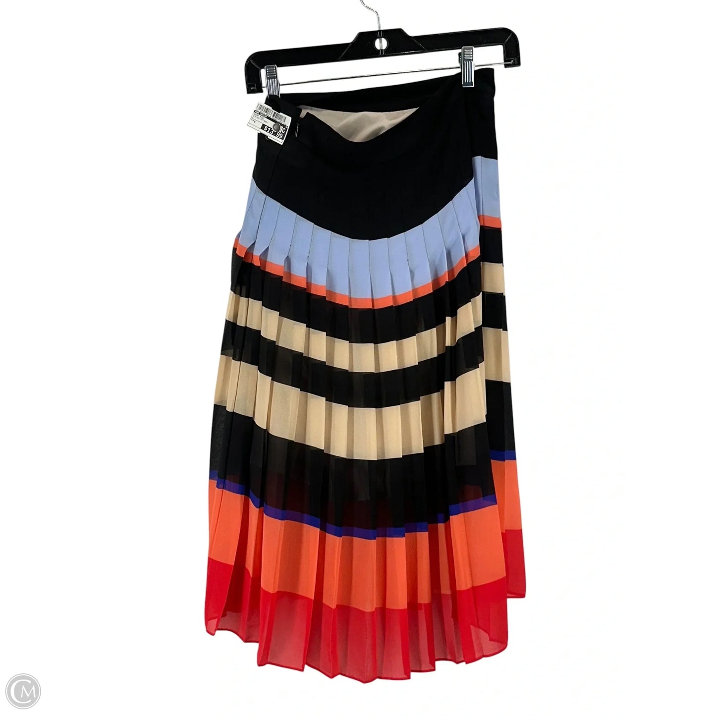 Skirt Midi By Ann Taylor In Striped Pattern, Size: 0