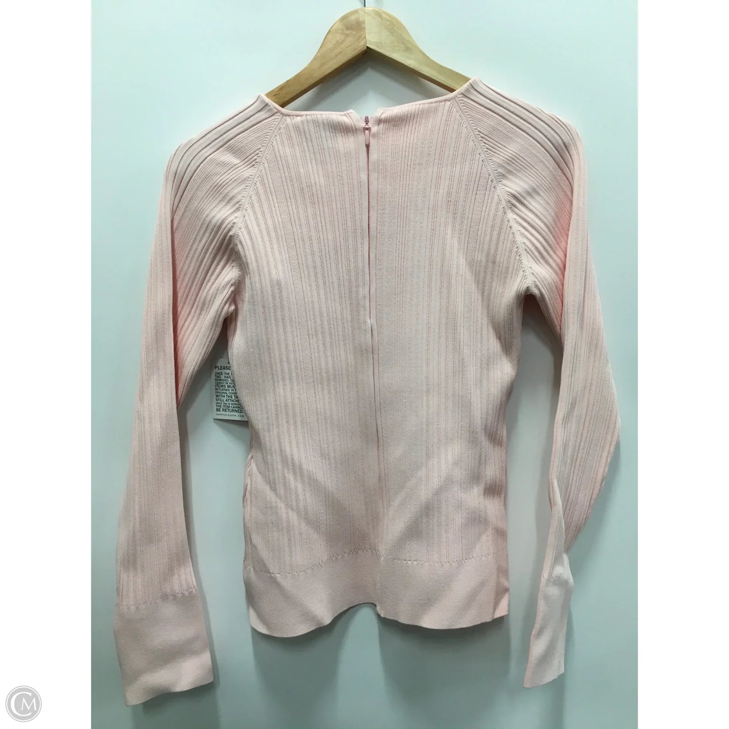 Top Long Sleeve Luxury Designer By Herve Leger In Pink, Size: L