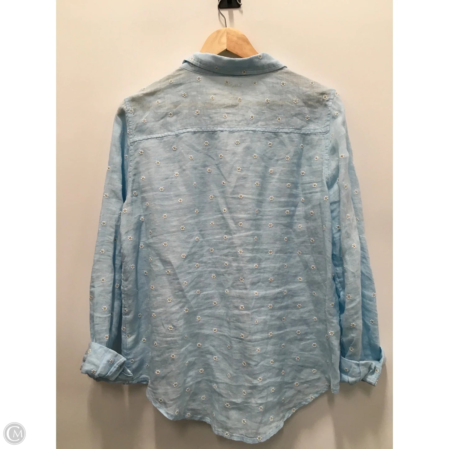 Top Long Sleeve Designer By Lilly Pulitzer In Blue, Size: L