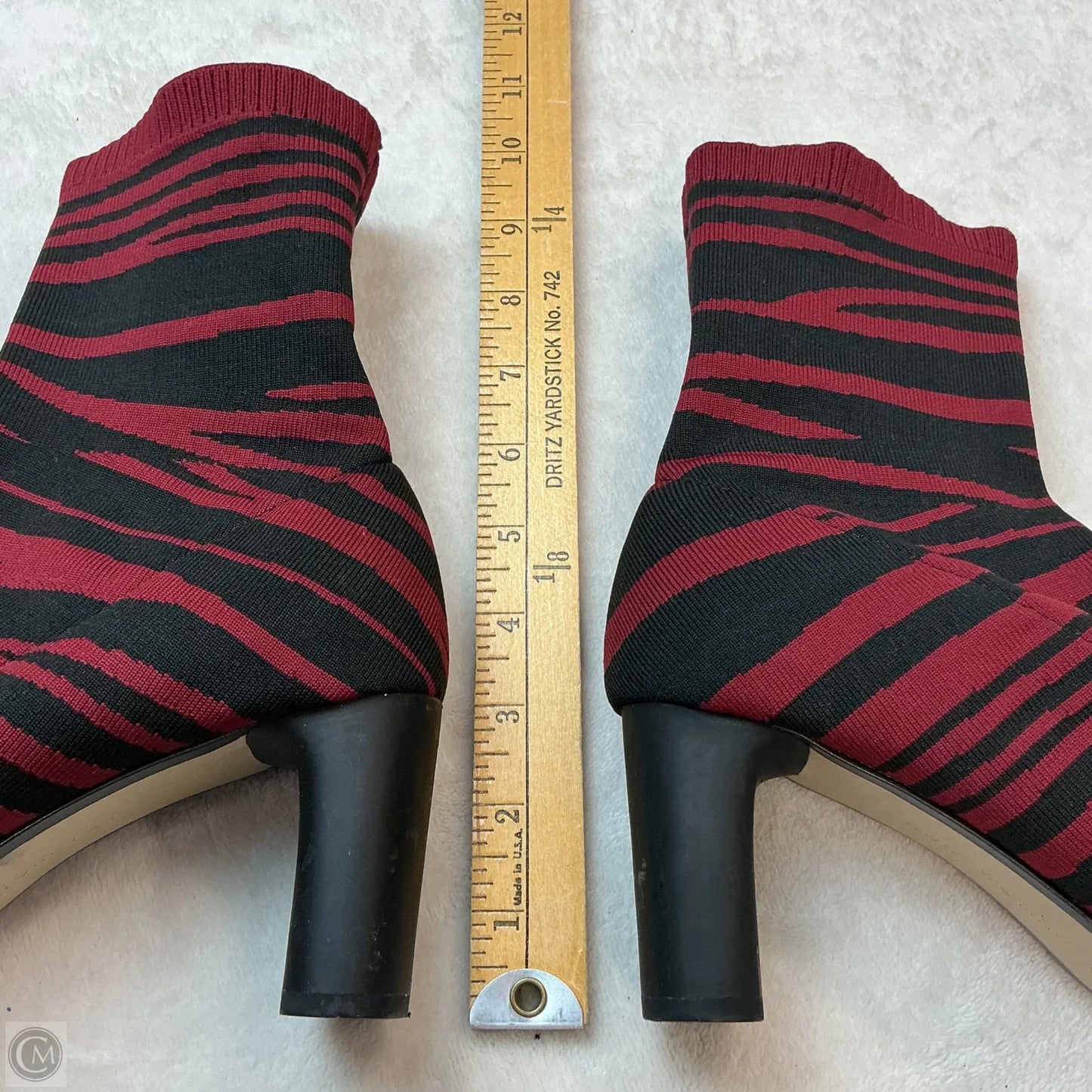 Boots Ankle Heels By Zara In Zebra Print, Size: 7.5