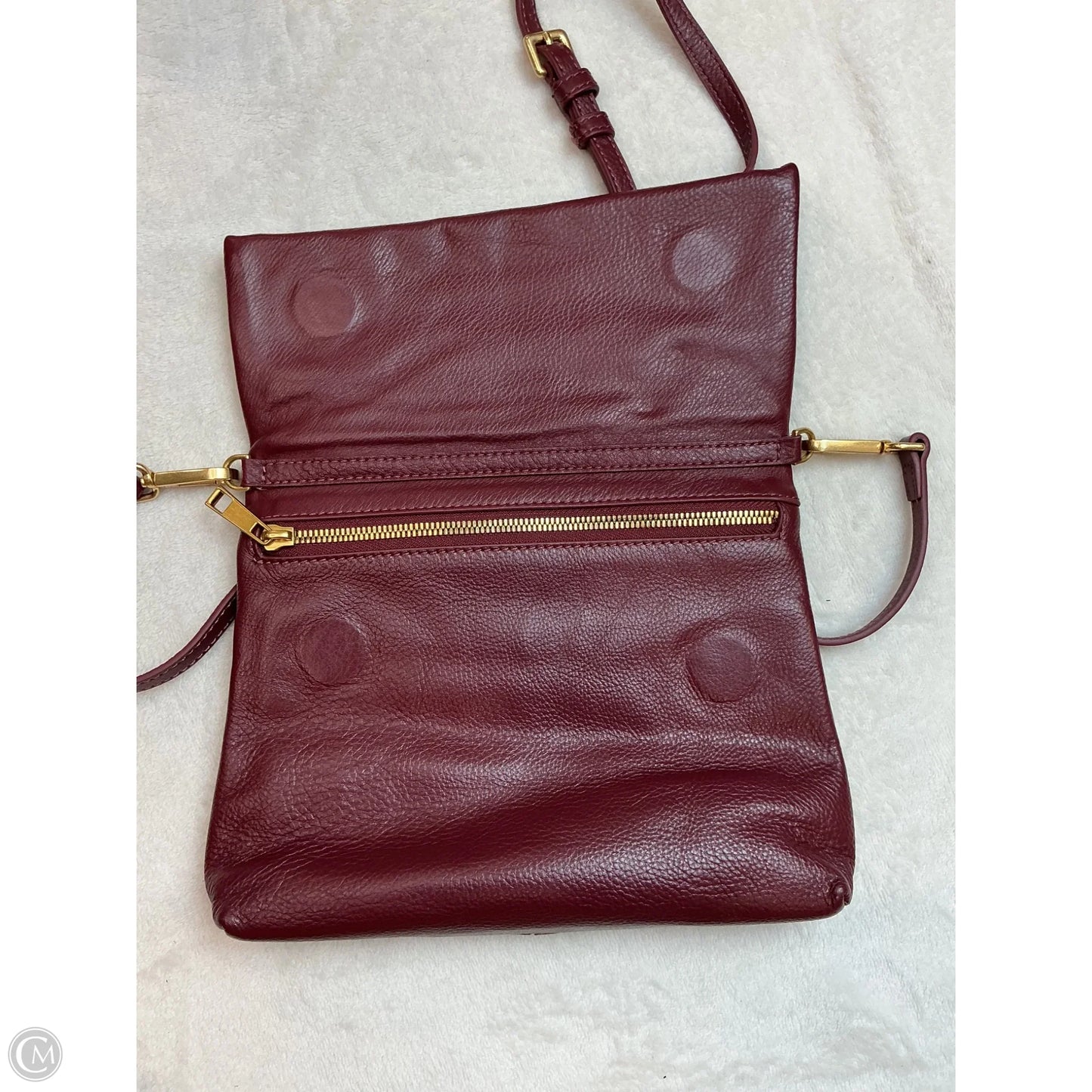 Crossbody Leather By Quince, Size: Medium