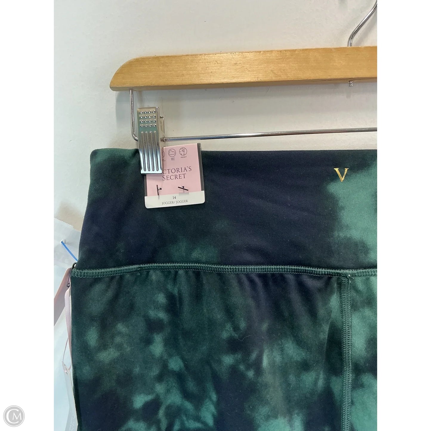 Athletic Leggings By Victorias Secret In Blue & Green, Size: Xl