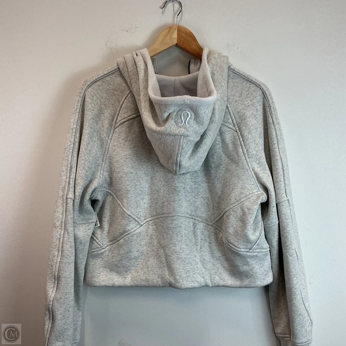Athletic Sweatshirt Hoodie By Lululemon In Grey, Size: Xs