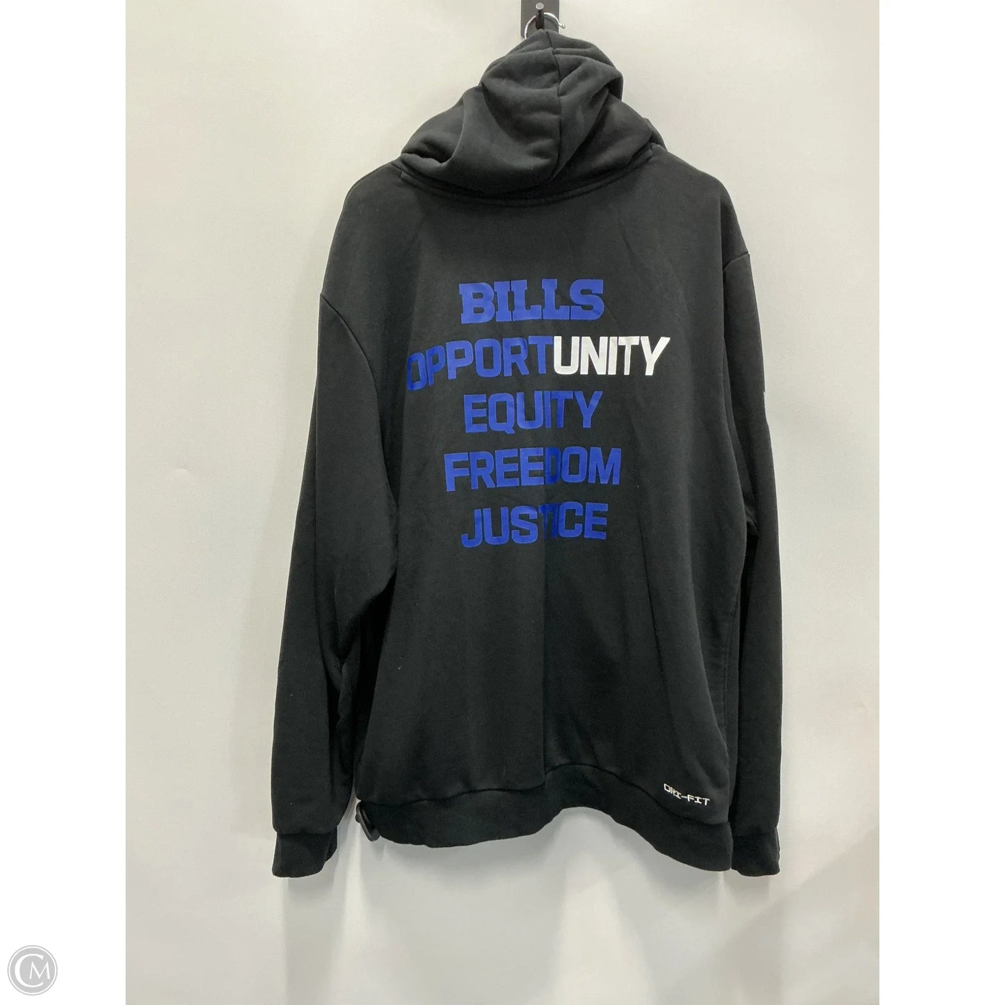 Sweatshirt Hoodie By Nfl In Black & Blue, Size: 3x