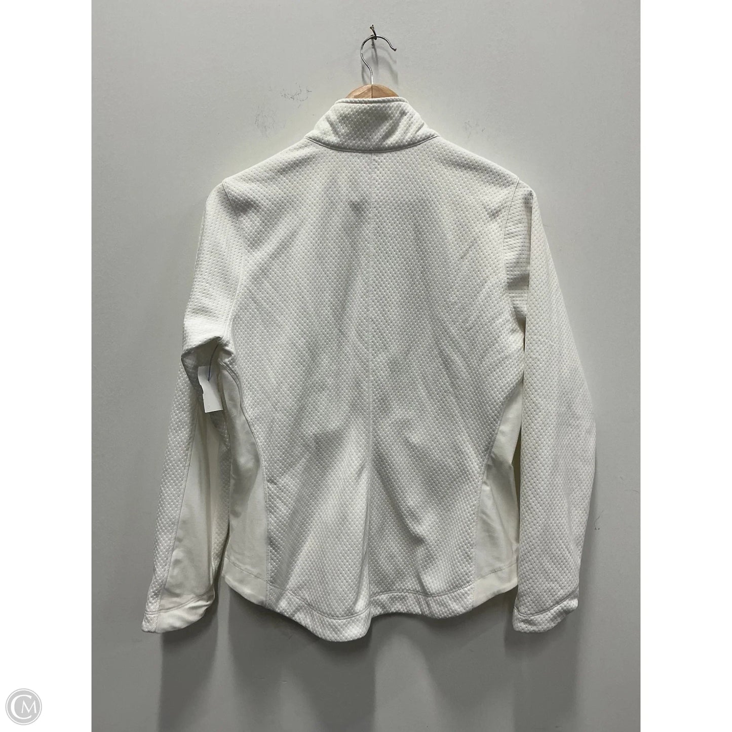 Athletic Jacket By Nike In White, Size: L