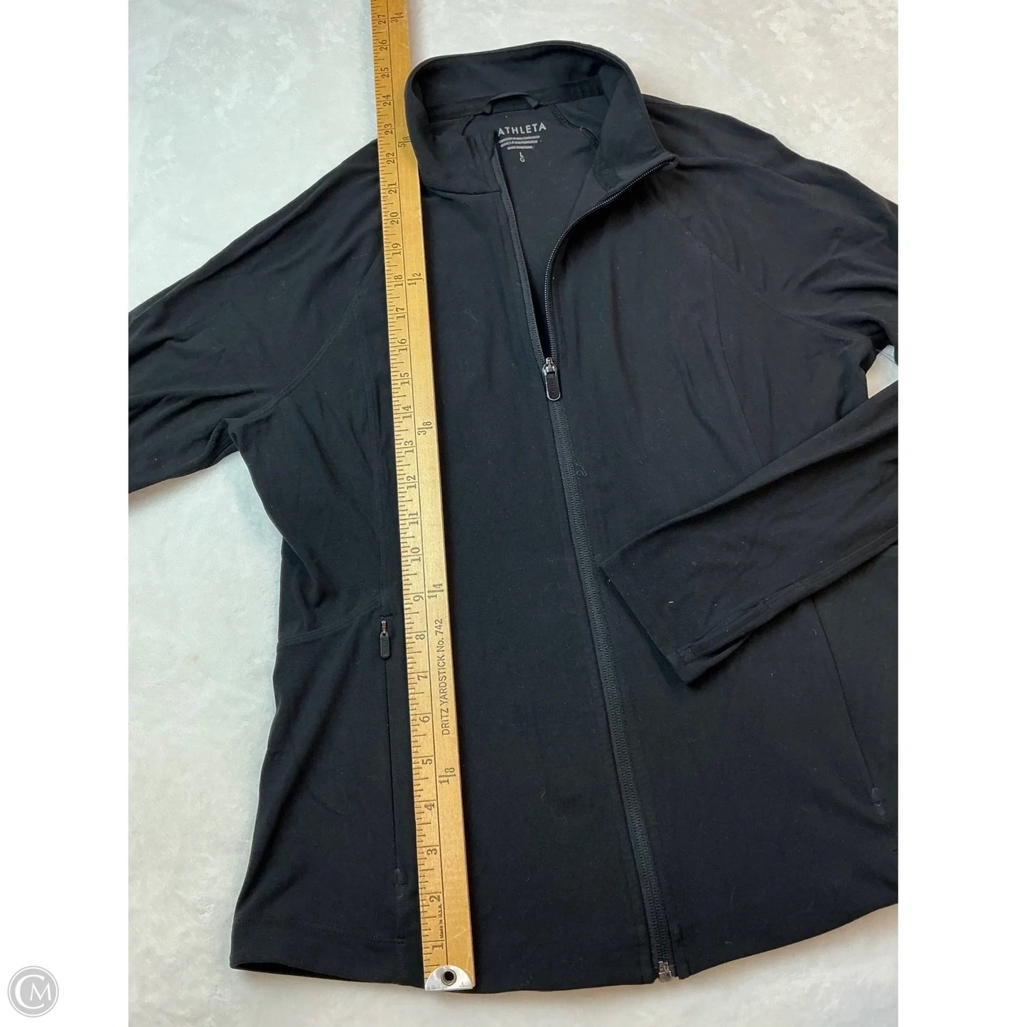 Athletic Jacket By Athleta In Black, Size: L