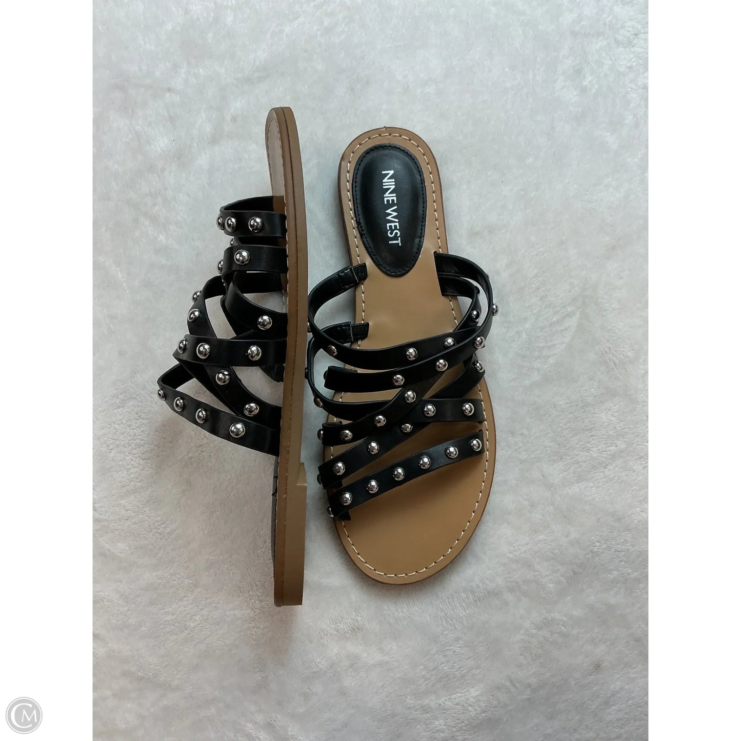 Sandals Flats By Nine West In Black, Size: 8