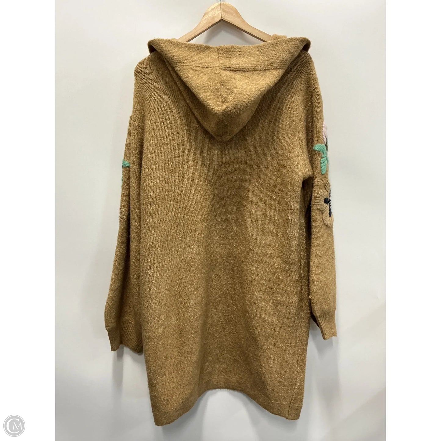 Sweater Cardigan By Clothes Mentor In Tan, Size: 1x
