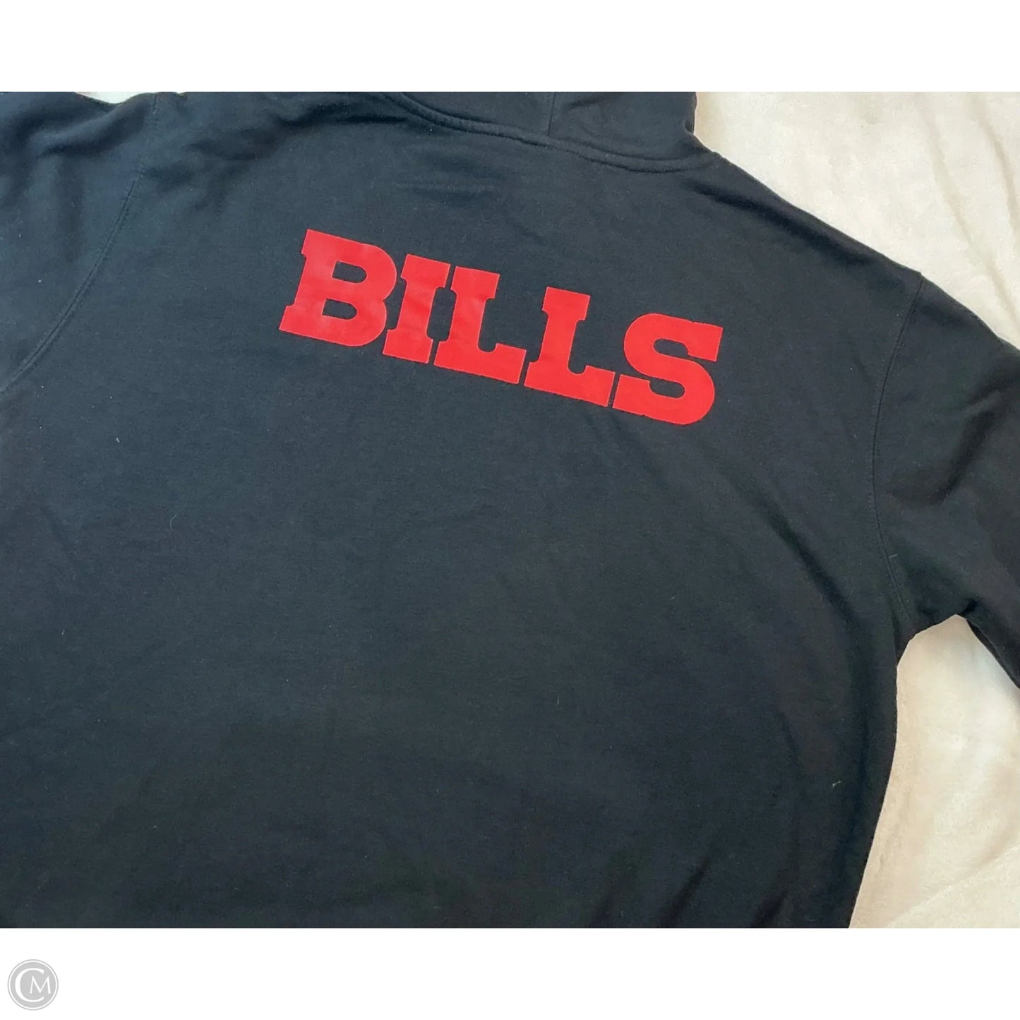 Athletic Sweatshirt Hoodie By Nfl In Black, Size: L