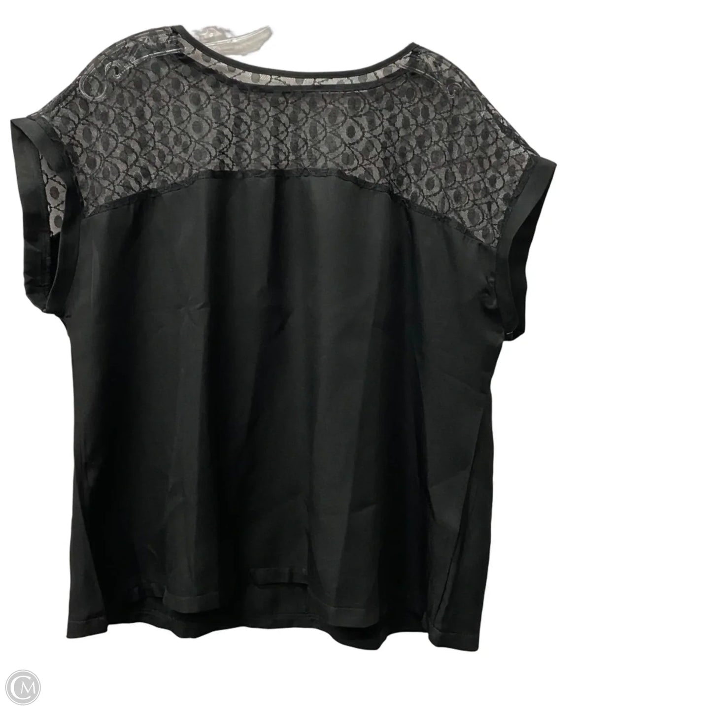 Top Short Sleeve By Shein In Black, Size: 1x