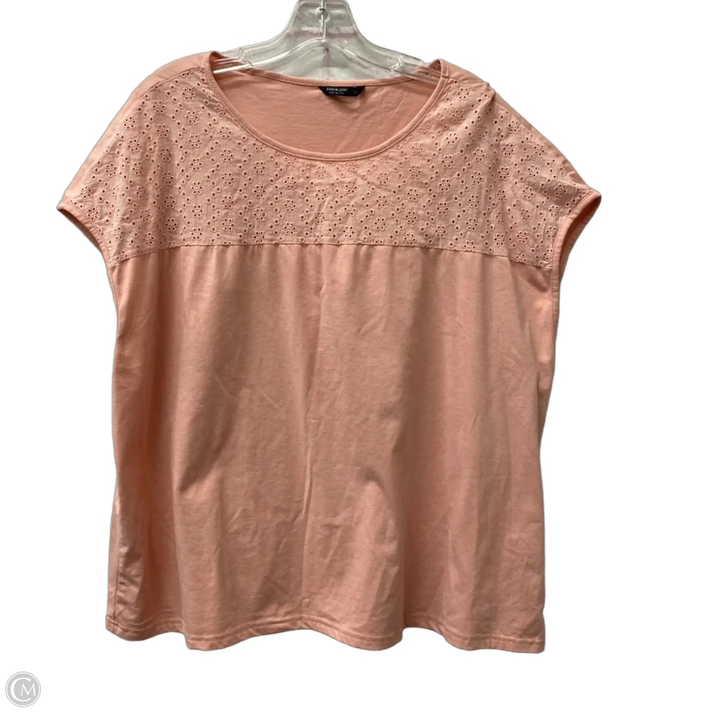 Top Short Sleeve By Shein In Pink, Size: 3x