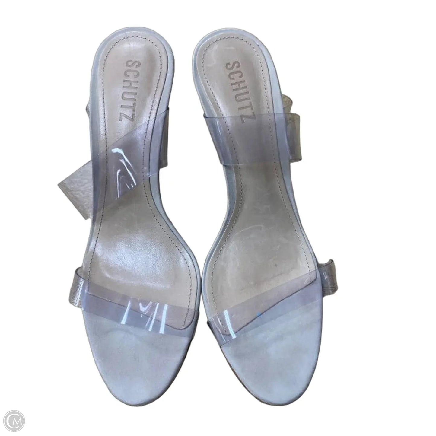 Sandals Heels Stiletto By Schutz In Tan, Size: 9