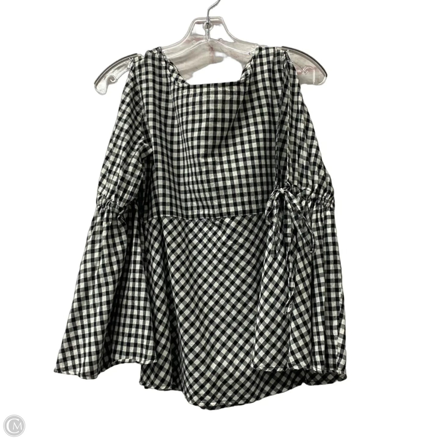 Top Long Sleeve By Loft In Black & White, Size: Xxsp