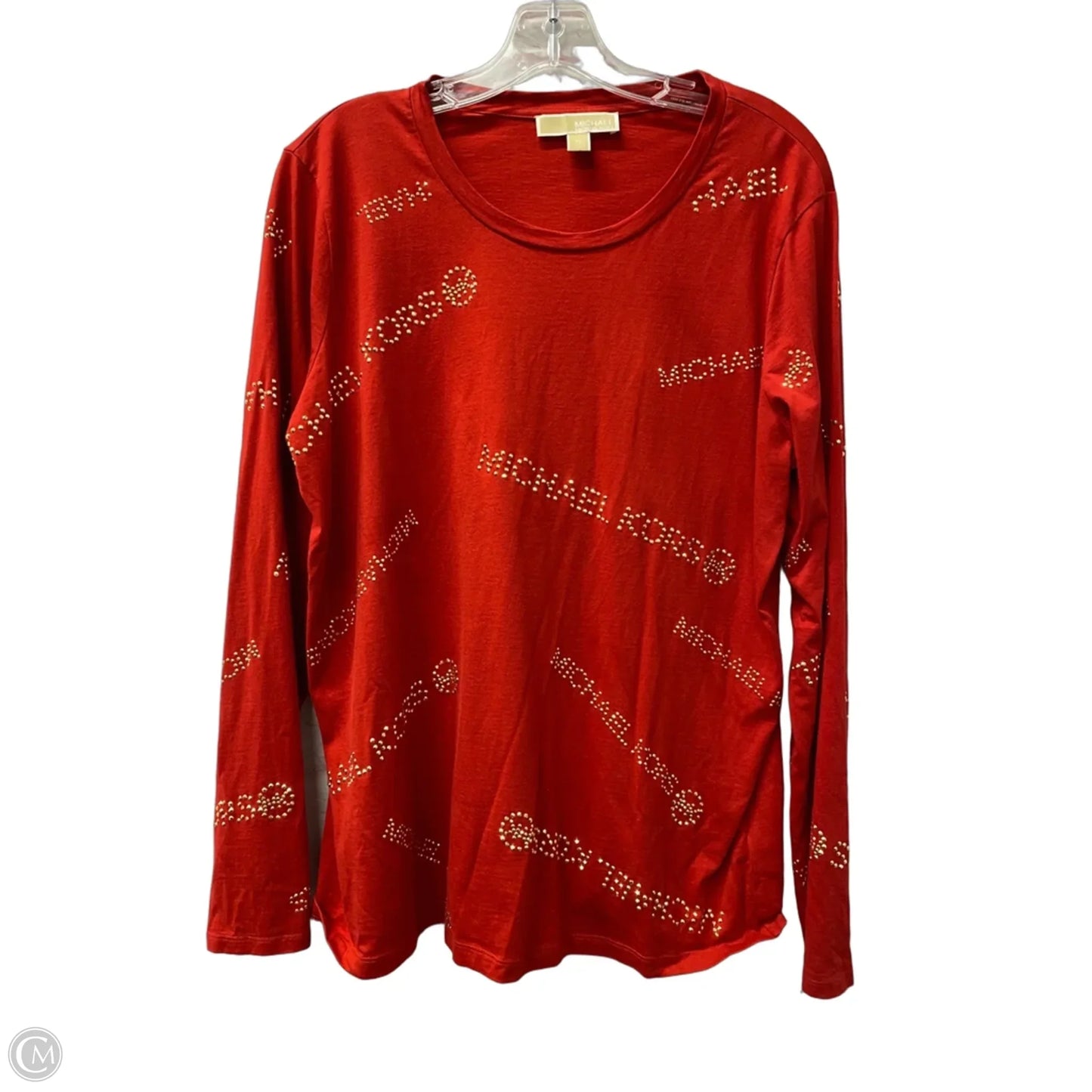 Top Long Sleeve By Michael By Michael Kors In Red, Size: Xl
