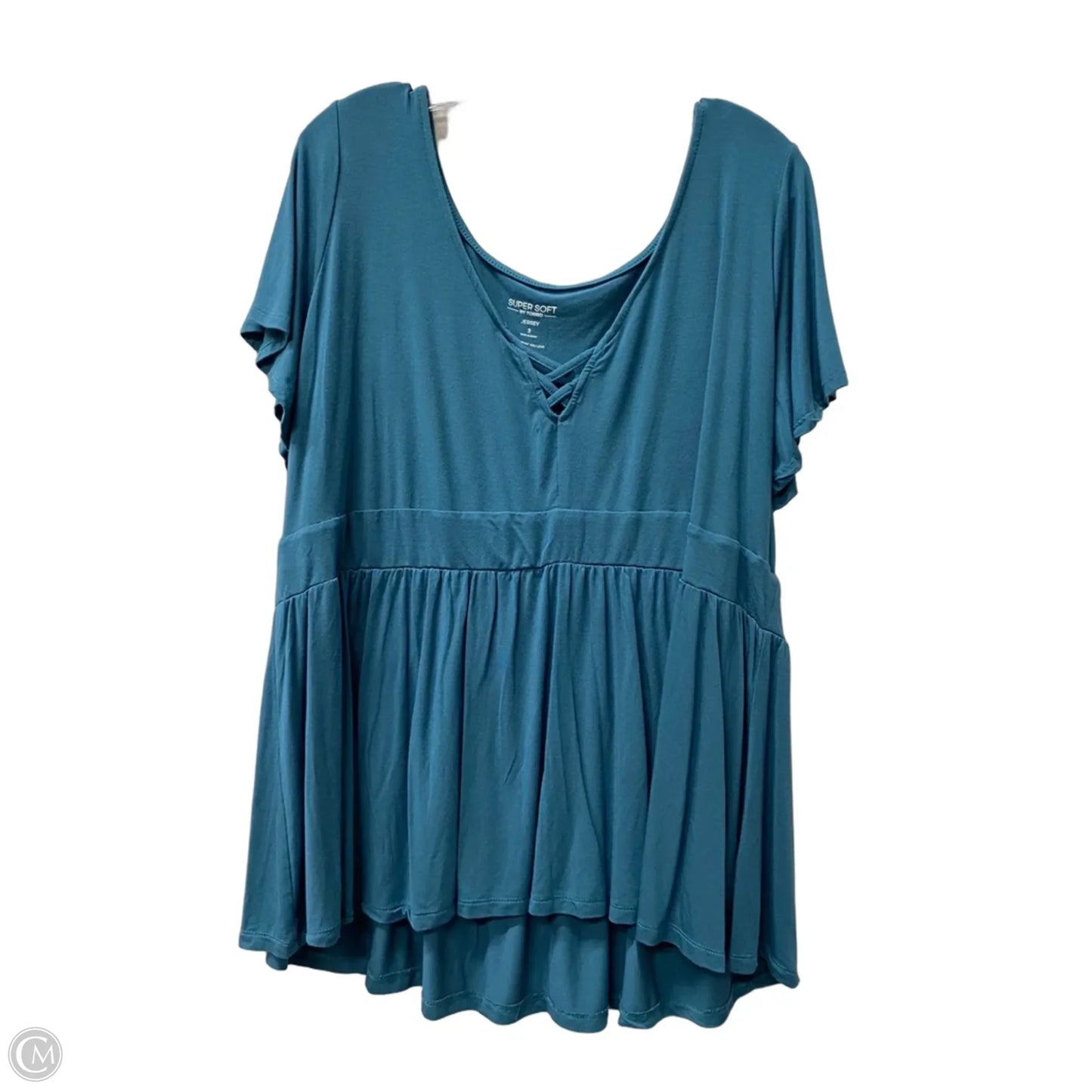 Top Short Sleeve By Torrid In Blue, Size: 3x