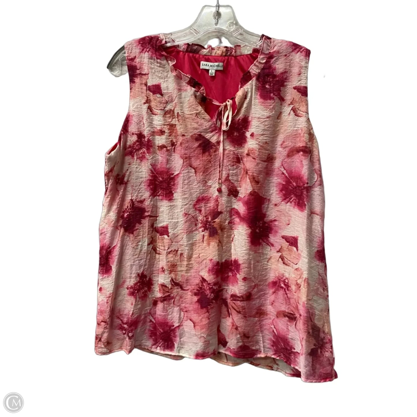 Top Sleeveless By Sara Michelle In Pink, Size: L